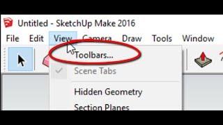 Sketchup tutorial in hindi part-4 (How to hide/show toolbars )