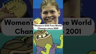 Every Women's 1500m Freestyle World Champion since 2001 | #sports #swimming #aquadoha2024