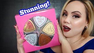 I Heart Revolution {Heart Heaven} Highlighter set! Review/Fair/pale skin 2019 Revolution Highlighter