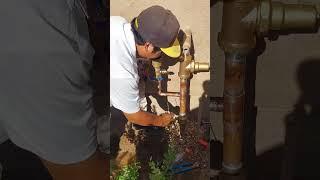 Installing a back flow preventer on a new irrigation system