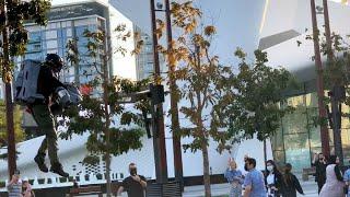 Jetpack man flies Around Dubai to deliver Museum of the Future invites