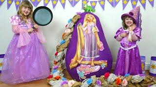 Disney Princess Rapunzel MEGA GIANT SUPRISE EGG FULL of Disney Princess Toys