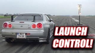 NISSAN GTR R34 SKYLINE! BRUTAL LAUNCH CONTROL & ACCELERATIONS