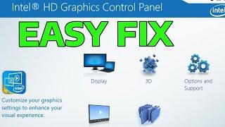 How To Fix Intel HD Graphics Control Panel Missing From Desktop Right Click