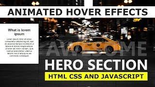 Change Full Screen Image on Hover | Html CSS & Javascript - Hero Section Hover Effects