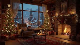 Relaxing Christmas Jazz Music & Crackling Fireplace for Relaxation  Cozy Christmas Ambience