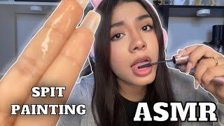 ASMR ESPAÑOL / SPIT PAINTING INTENSO y REALISTA + B4BIT4 en tu CARITA + Mouth Sounds relajantes