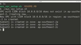 aws-vpc-setup.sh script demo