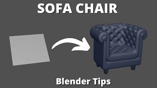 sofa chair modeling in blender 3x | blender cloth filter