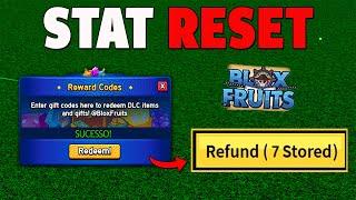 TODOS OS 7 CODIGOS STAT RESET + 26 CÓDIGOS DE 2X XP BELI E RESET NO BLOX FRUITS 2024