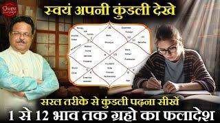 स्वयं अपनी कुंडली देखे | 1 से 12 भाव तक ग्रहो का फलादेश | Astrology for Beginners