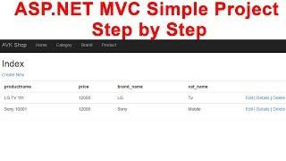 ASP.NET MVC Simple Project  Step by Step