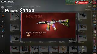 Unboxing unique M4A4 (StatTrak™) | In Living Color- FOR 1150$, AWP FADE 1500$, M9 Bayonet () 1000$