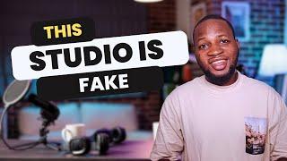 Create a Fake YouTube Studio Background For Free | YouTube studio Set-up