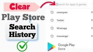 How to Clear Play Store Search History Easily 2021 || Delete Search History on Google Play Store