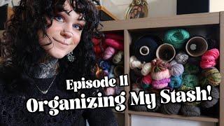 Lochknits - Episode 11 - Organizing My Stash! Yarn, Fiber, Fabric, Tools & More