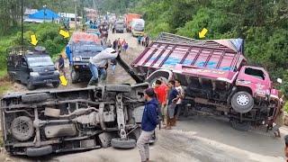 Kompilasi Truk Terbalik, Mobil Terbalik Dan Mobil Jumping Di Tanjakan #batujomba