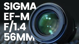 The Best Ever Lens For Canon Mirrorless Cameras // Sigma EF M 56mm F/1.4 For Video Review