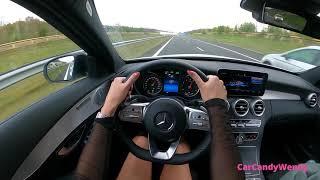 ️2021 Mercedes-Benz C-Class 300 e 211 HP (155 kW) TEST DRIVE, POV DRIVING WOMAN, Car ASMR