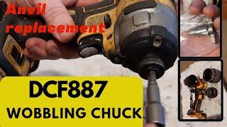 How To Repair A DCF887 Dewalt with a wobbly chuck ( Impact driver Anvil Repair )