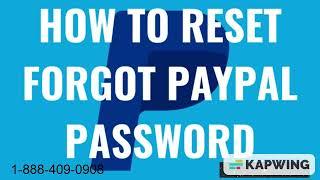 how to reset paypal password