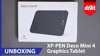 XP PEN Deco Mini 4 Graphics Tablet Unboxing