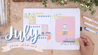 2022 July Bullet Journal Setup | July Bujo Plan with Me | Archer & Olive Sub Box Theme