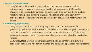 AI features in Unity.