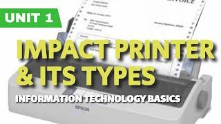 Impact Printer & its Types (Urdu/Hindi)