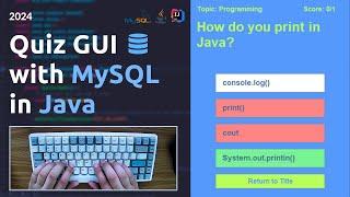ASMR Programming - Quiz Game with MySQL Database - Java Swing Project