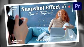 How to Create Snapshot Photo Freeze Frame Effect in Premiere Pro 2023 | Quick Tutorial