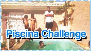 Desafio - Piscina Challenge, será ganhei??? & empurrei meu pai na piscina.