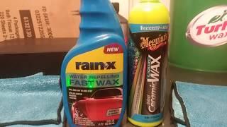 Meguiar's hybrid ceramic wax vs rain x water repelling fast wax