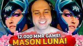 12.000 MMR GAME! MASON picked LUNA CARRY and DESTROYED ALL ENEMIES!