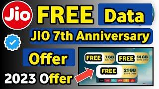 Jio Free Data Offer 2023 Jio 7th Anniversary Offer 2023 My Jio free data offer 2023