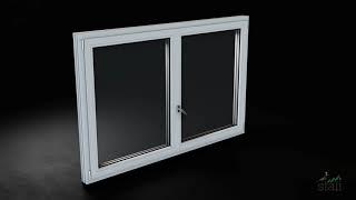 Inward opening window (double sash) - product demonstration