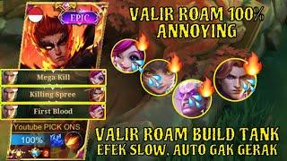 SLOW BUILD EFFECT & VALIR TANK EMBLEM - VALIR TANK BUILD 2022 - VALIR TANK MOBILE LEGENDS GAMEPLAY