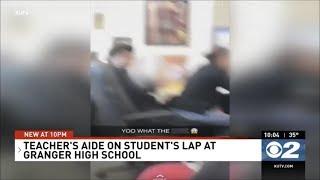 Female Teacher Aide Gets Caught Sitting On Student Lap at Granger High School 5/31/19