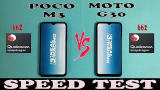 Moto G30 vs Poco M3 Speed test