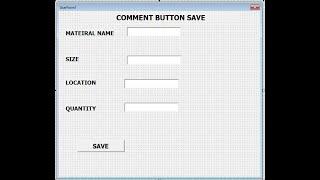 EXCEL - VBA  SAVE BUTTON