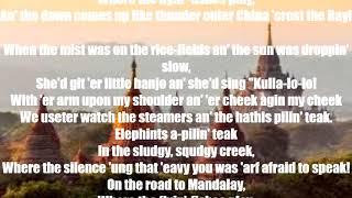 "Mandalay" by Rudyard Kipling