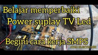 Servis PSU power suplay tv led mati total | Mudah dipahami