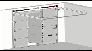 Montage porte sectionnelle avec portillon