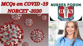 #MCQs on COVID-19 #COVID-19 #Important Questions #Corona #Virus #NORCET 2020 #Nurses Forum #Nursing