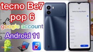 frp bypass compte google tecno be7 (pop6) Android 11 new update