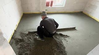 TimeLapse - How We Made Underfloor Heating & Finishing Floor Screed