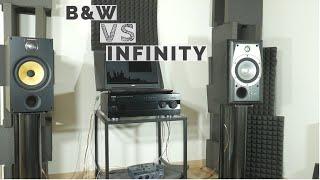 B&W 685 S2 vs Infinity Alpha 20 bookshelf speaker sound test