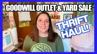 SUCH GREAT FINDS! GOODWILL OUTLET & YARD SALE THRIFT HAUL! Thrifting 2024 #22!