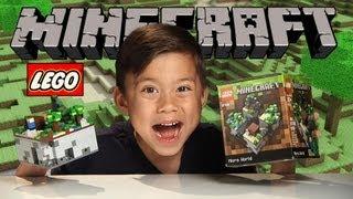 LEGO MINECRAFT Micro World - THE FOREST!!!! Set 21102 Review, Unboxing, Time-lapse, Stop Motion