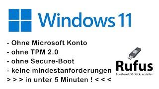 Windows 11 herunterladen und auf USB Stick schreiben OHNE Mindestanforderungen | Andres Hardware